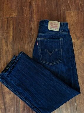 Levi's 505 Dark Blue Boy’s Jeans - Classic Straight Fit - size 10 HUSKY